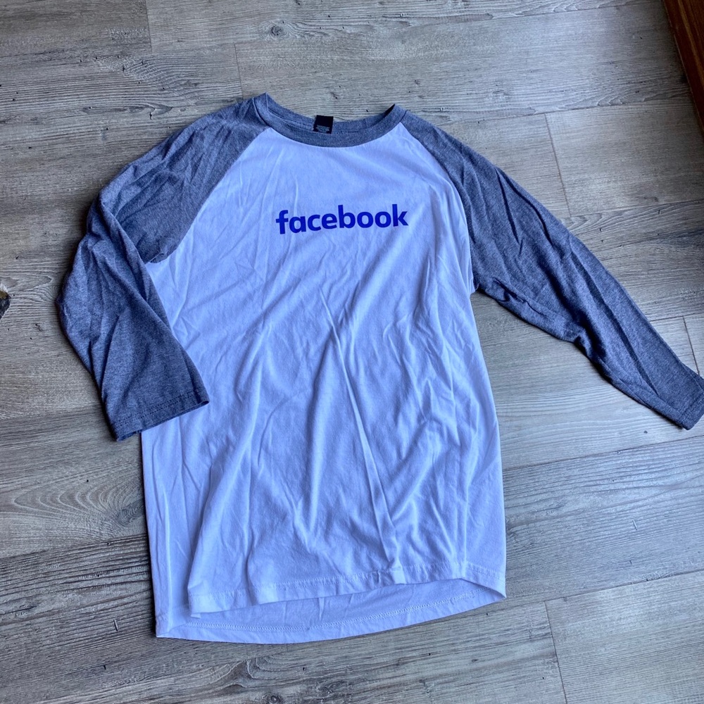 SOLD Facebook baseball t-shirt